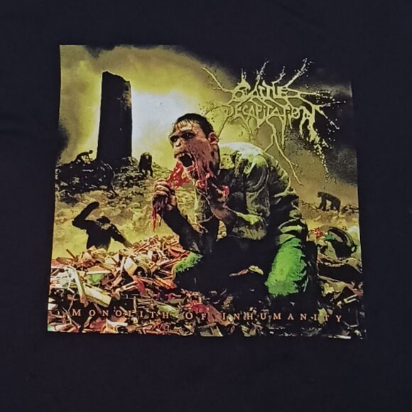 Cattle Decapitation Mens Medium Tank Top Monolith of Inhumanity Black Graphic - Picture 3 of 9